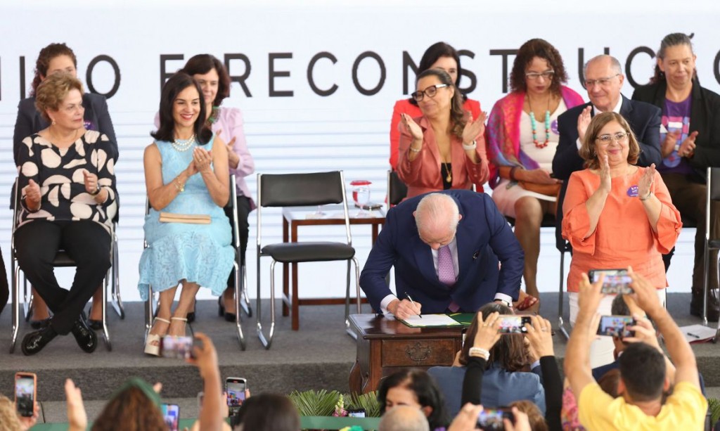 Brasília (DF)08/03/ 2023 Presidente Luiz Inácio Lula da Silva anunciar uma série de ações que incidem diretamente na garantia de direitos das mulheres