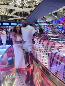 Christiane Melo e Emílio Filho em Cruzeiro MSC Seaview Ilha Grande e Ilha Bella