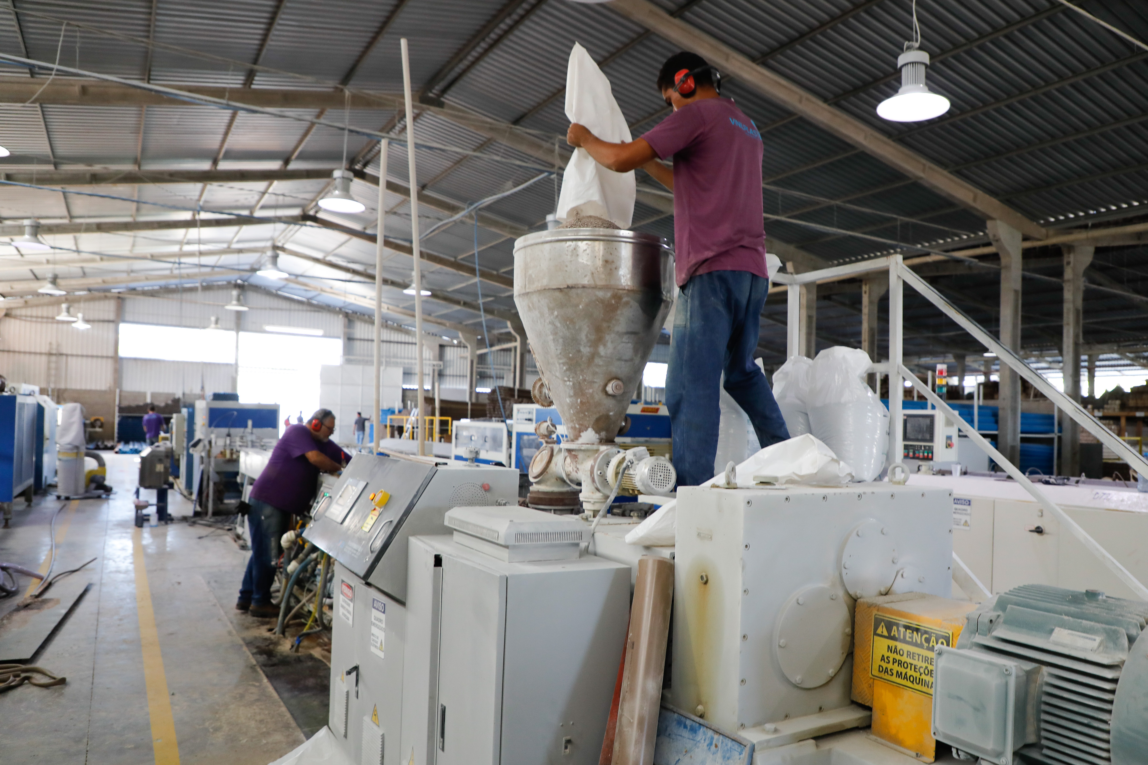 Linha de produção da Viniplast